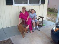 momma,Brandon,and dog