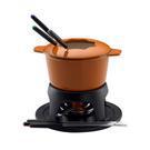 1.5-Qt. Cast Iron Fondue Set – Orange