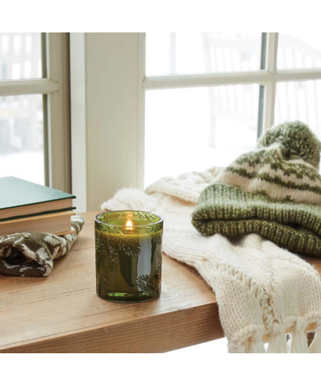 Frasier Fir Green Glass Candle