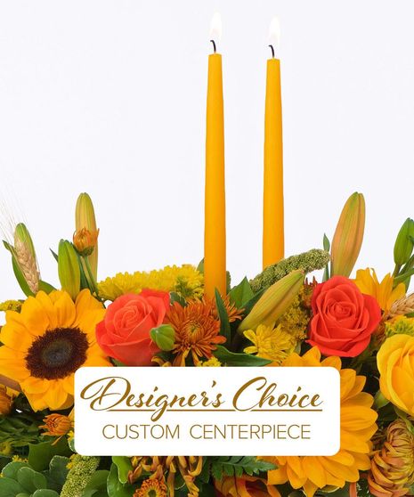 Exquisite Fall Centerpiece - Two Candles