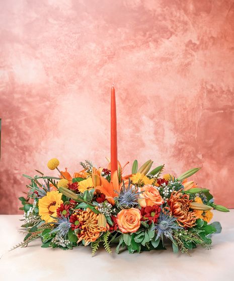Fall Centerpiece 1 Candle 