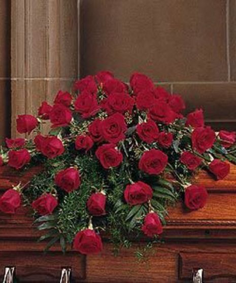 Sympathy Rose Casket