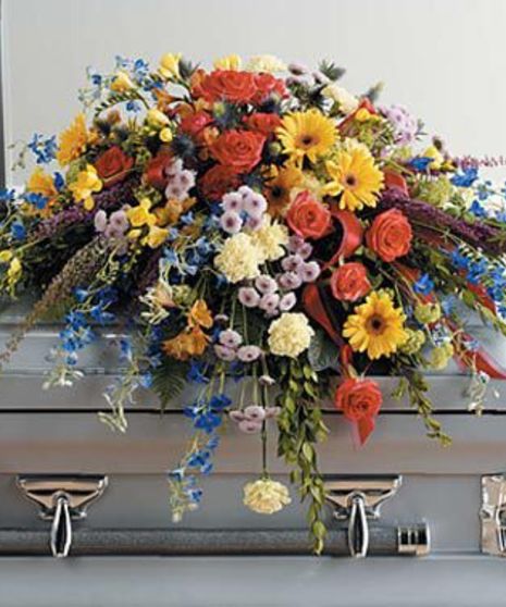 Multicolored Casket Spray